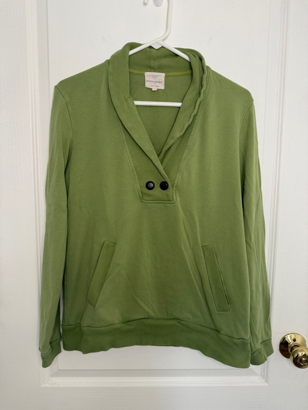 Banana Republic Green Sweater with Front Pocket